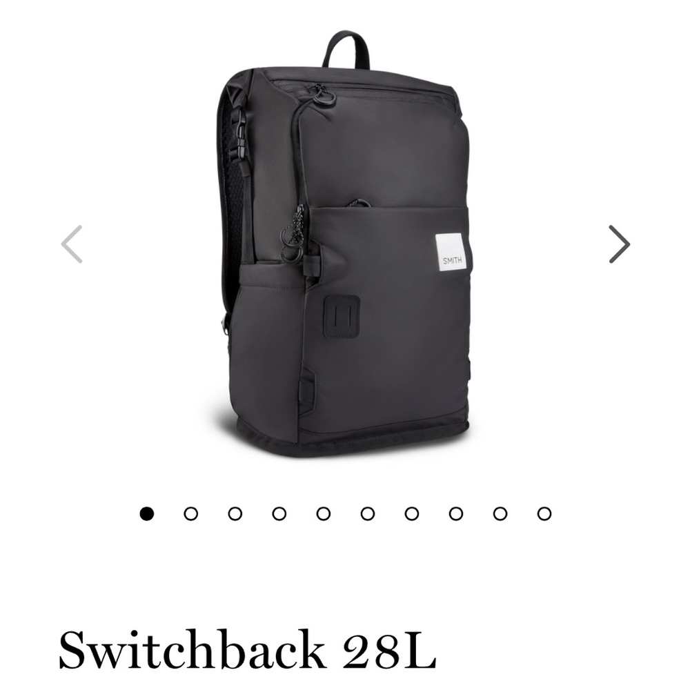 SMITH Black Urban Backpack 28L Minimalist Design